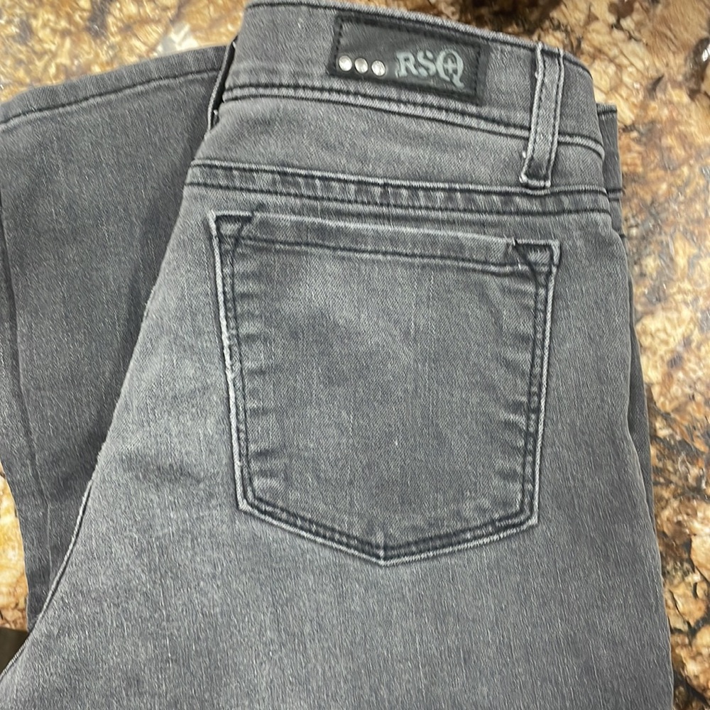 RSQ Miami Gray/Black Jegging Jeans Size 5